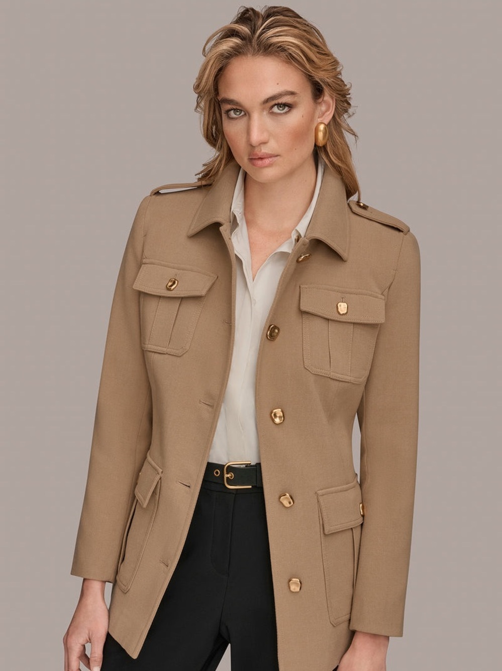 Donna Karan New York Safari Blazer Jacket Sz Medium NWT